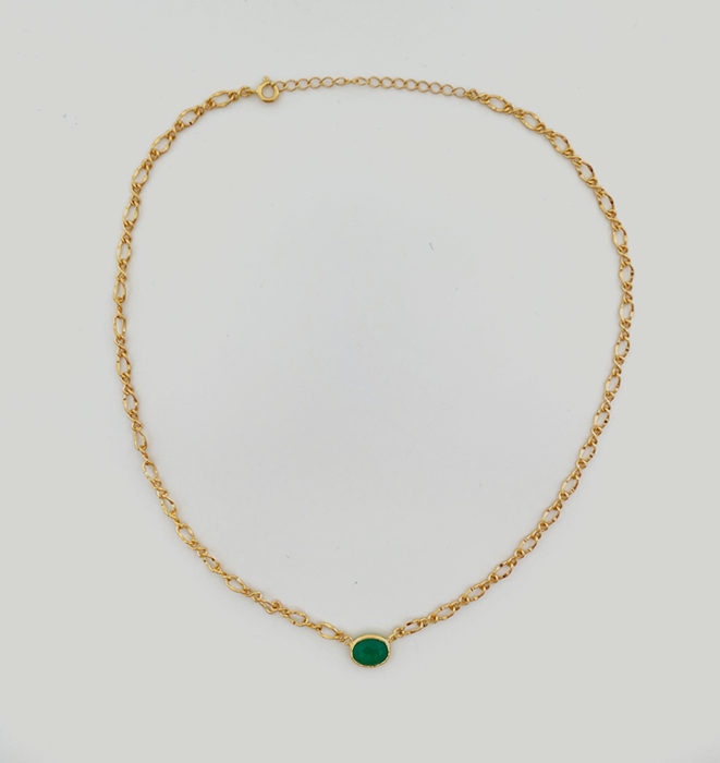 Green Onyx Twist Necklace