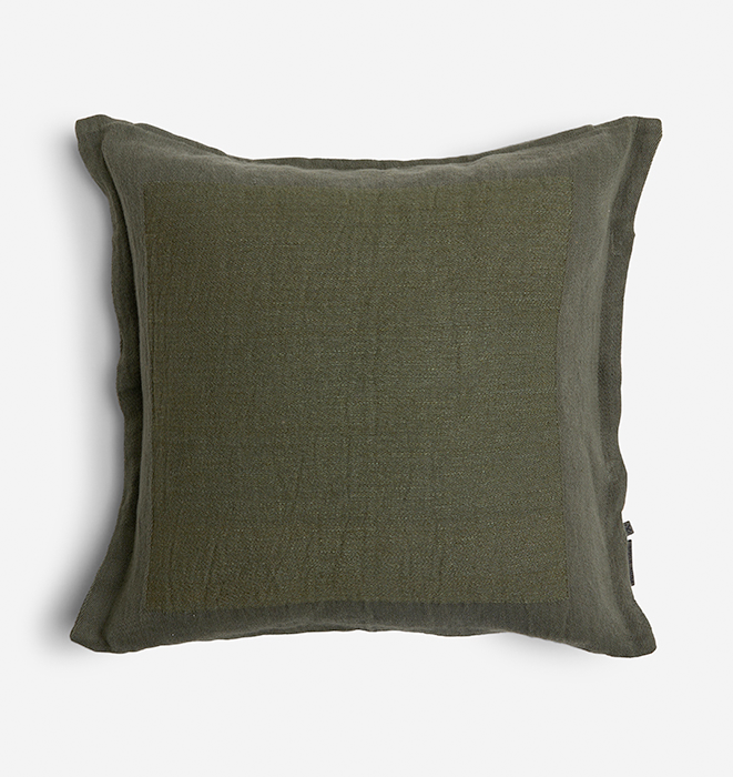 BareBones Linen Cushion Cover By Pony Rider - Forest Green