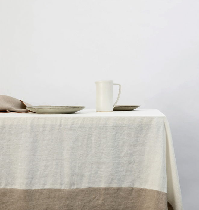 Cultiver Cara Panel Linen Tablecloth