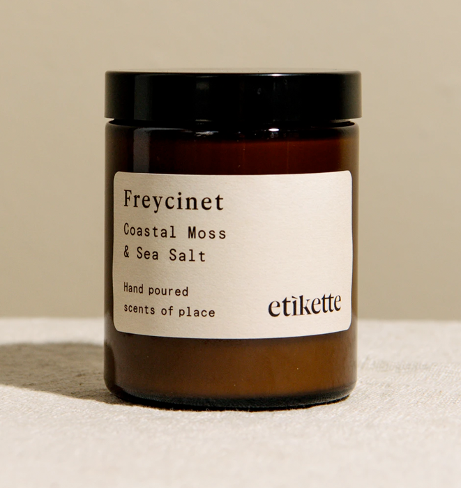 Freycinet - Coastal Moss & Sea Salt Soy Candle by Etikette