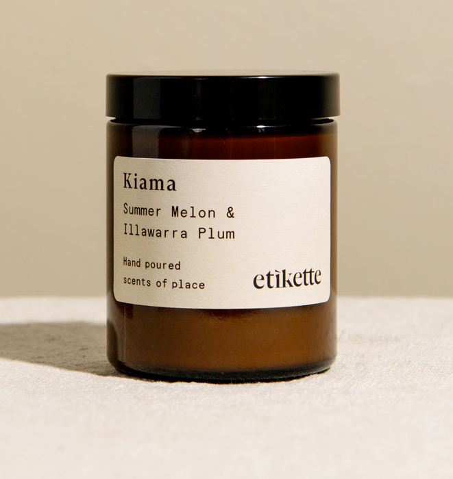 Kiama - Summer Melon & Illawarra Plum Soy Candle by Etikette