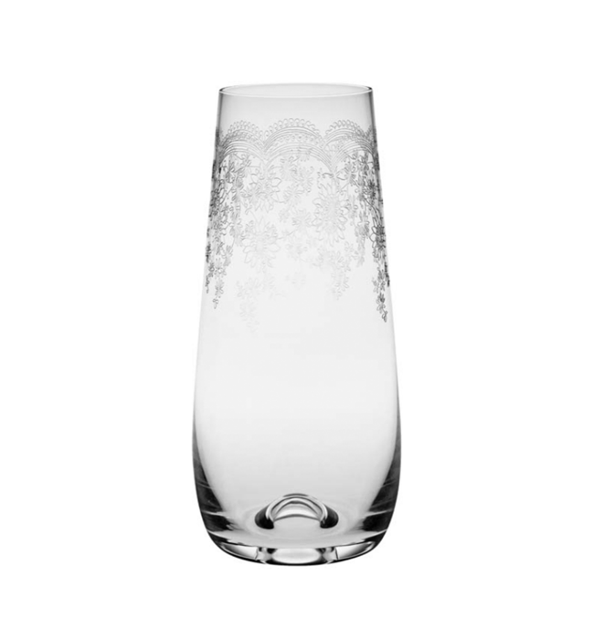 Floral Champagne Stemless Glass