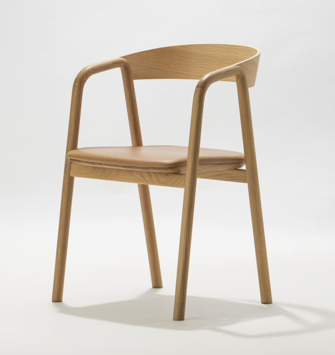 Inlay Dining Chair by TOLV - Leather Upholstery
