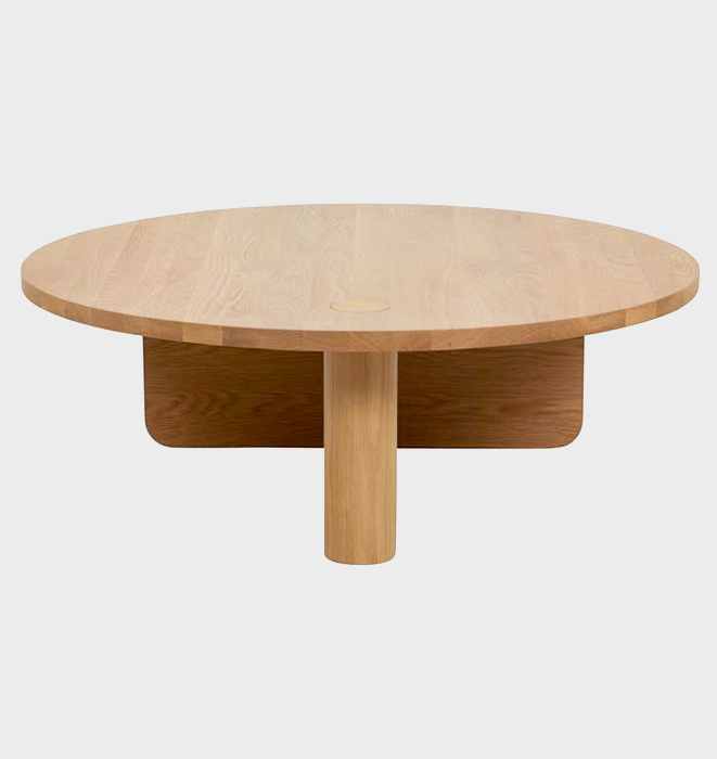 Pivot Round Coffee Table by Natadora - Oak Top