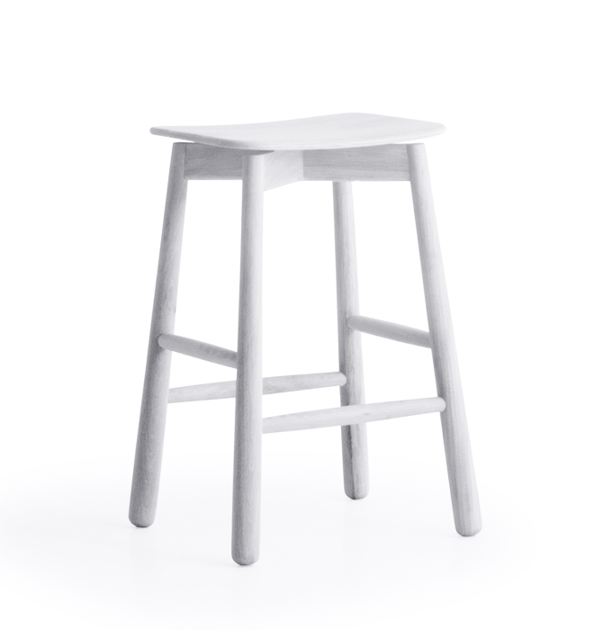 Sketch Root Counter Stool - White