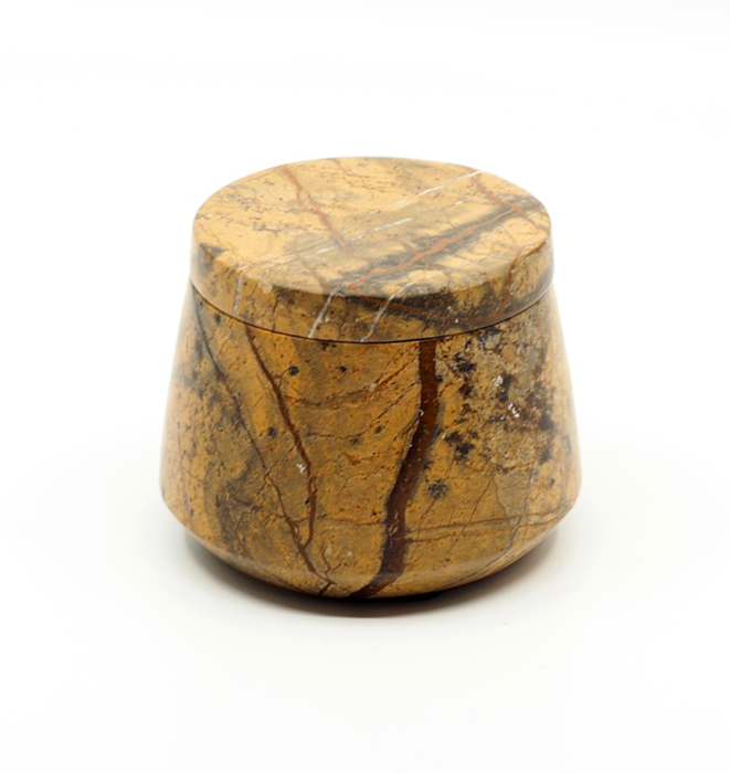 Marble Cannister - Brown Forest