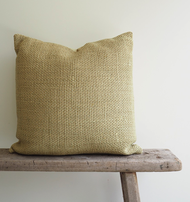 Woven Linen Olive Cushion