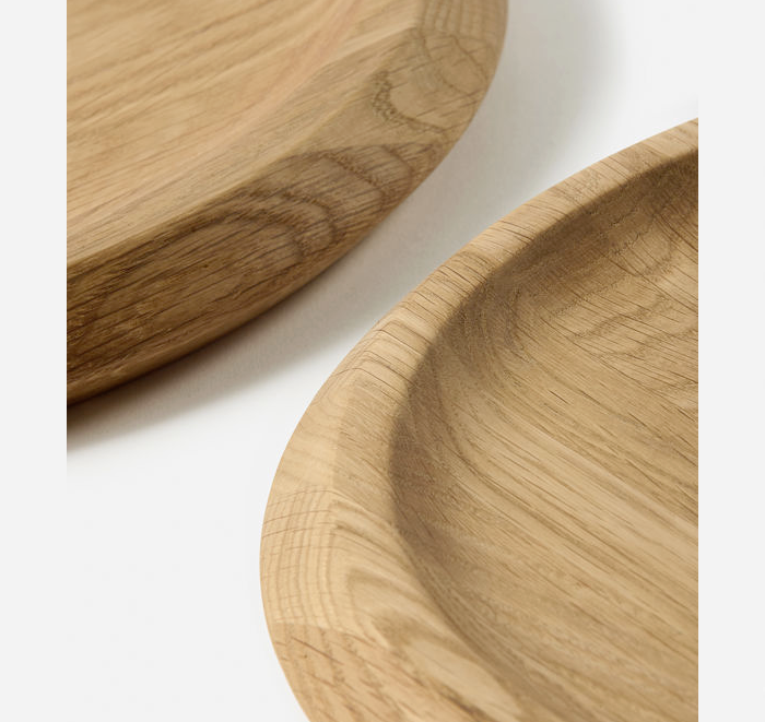 Two wooden boards on a light background