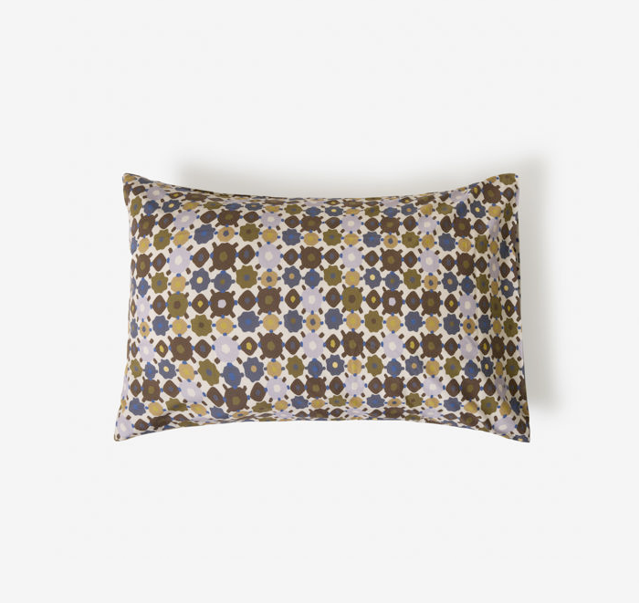 Patterned pillow on a white background