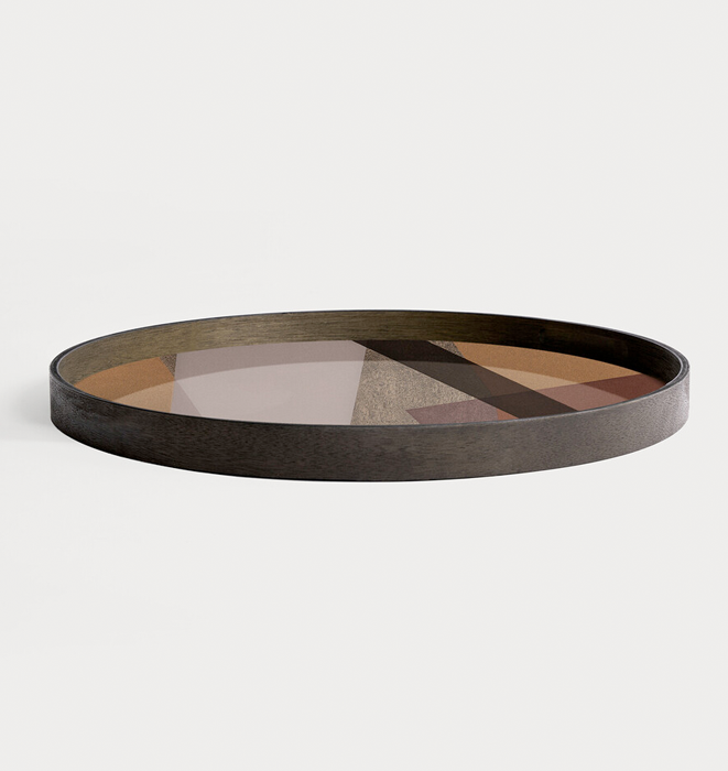 Ethnicraft Angle Glass Tray - Round