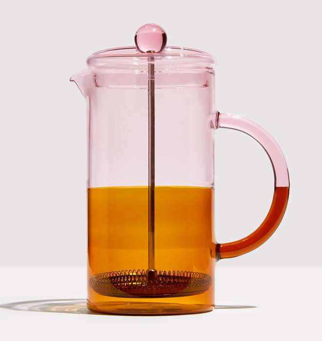 Fazeek Two Tone Coffee Plunger - Pink + Amber