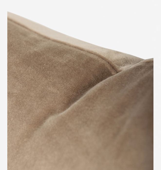 Close-up of a brown textured fabric surface