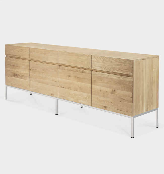 Ethnicraft Oak Ligna Sideboard - Stainless Steel