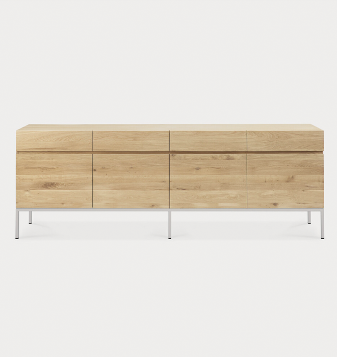 Ethnicraft Oak Ligna Sideboard - Stainless Steel