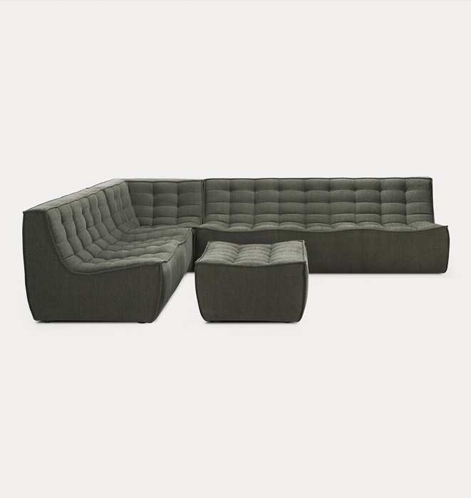 Ethnicraft N701 3 Seater Sofa - Eco Fabric Moss