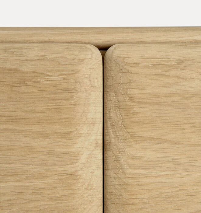 Ethnicraft Oak PI TV Cupboard - 1 Flip-down Door 2 Drawer