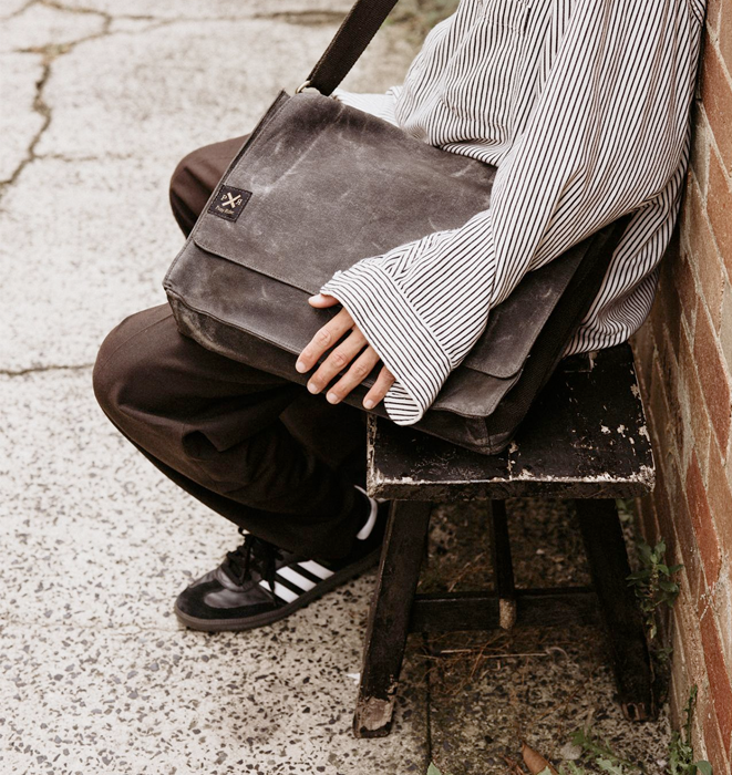 Pony Rider Slow Road Laptop Satchel - Iron