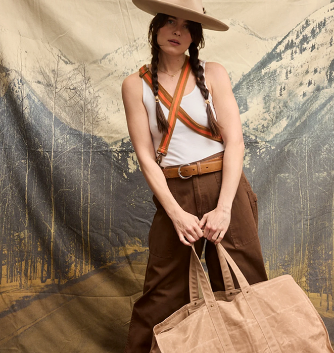 Pony Rider Market Carry All Canvas Tote Bag - Mocha