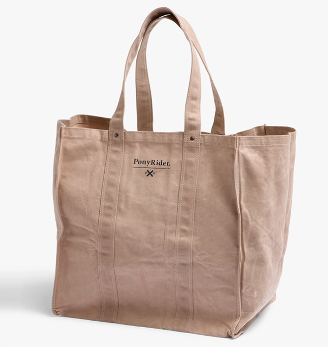 Pony Rider Market Carry All Canvas Tote Bag - Mocha