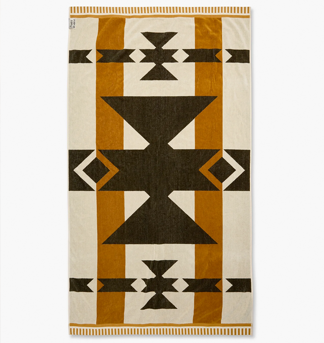 Pony Rider Rocky Mountain Towel | Natural / Black 