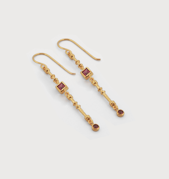 Elis Earrings - Rhodalite Garnet