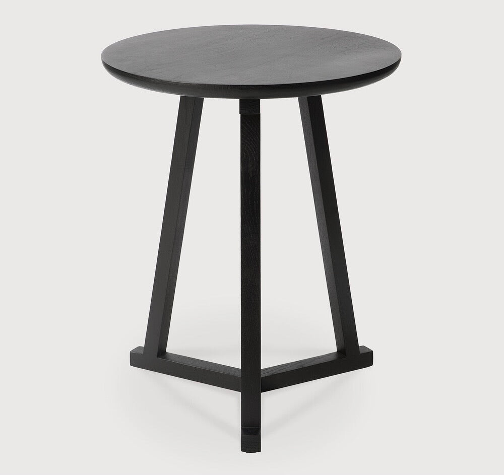 Ethnicraft Black Oak Tripod Side Table