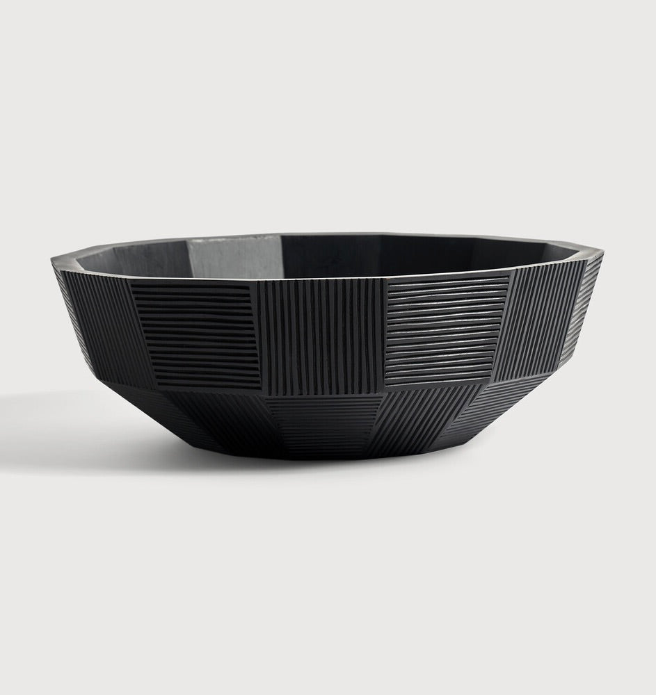Ethnicraft Black Striped Bowl