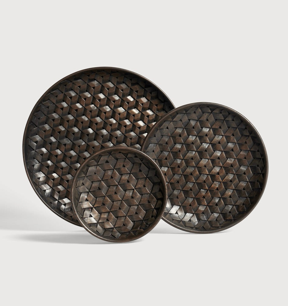 Ethnicraft Dark Brown Tampa Boards  - Set Of Three