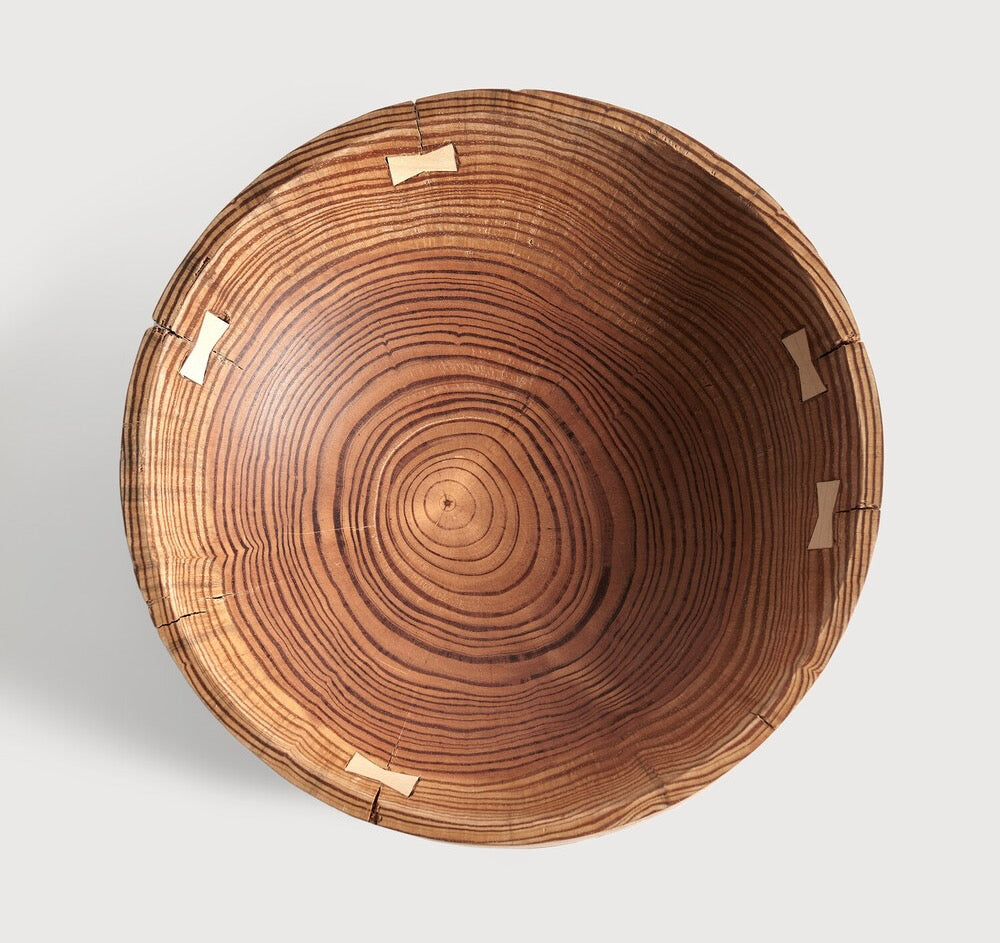 Ethnicraft Natural Pine Bowls - Set Of Three