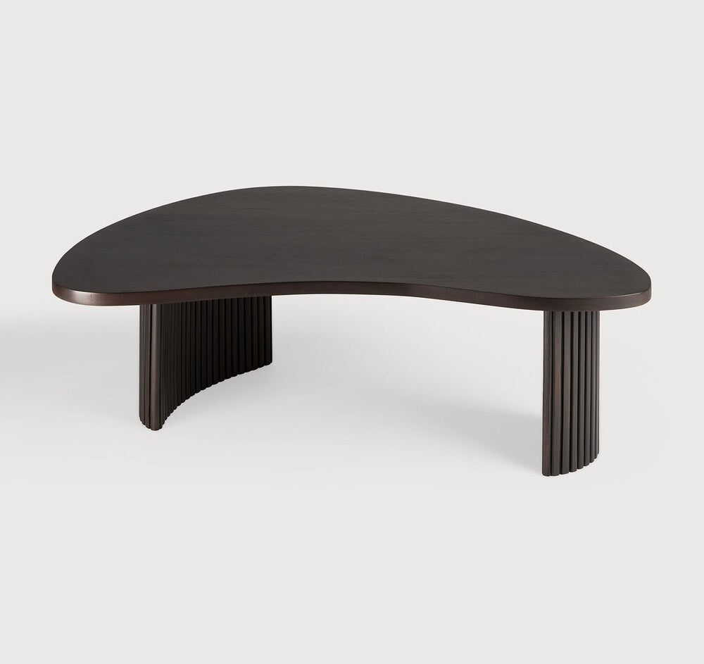 Ethnicraft Mahogany Boomerang dark brown coffee table