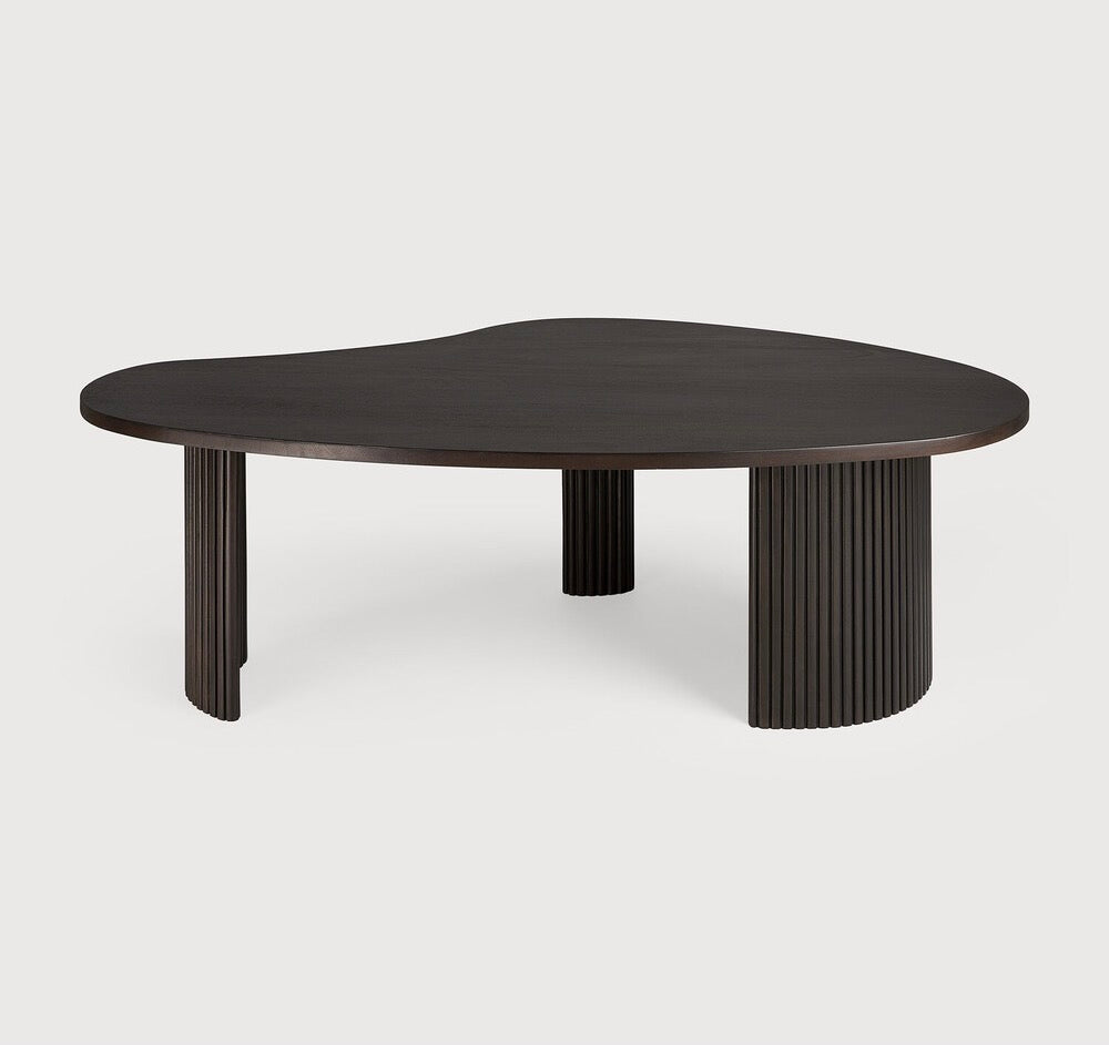 Ethnicraft Mahogany Boomerang dark brown coffee table