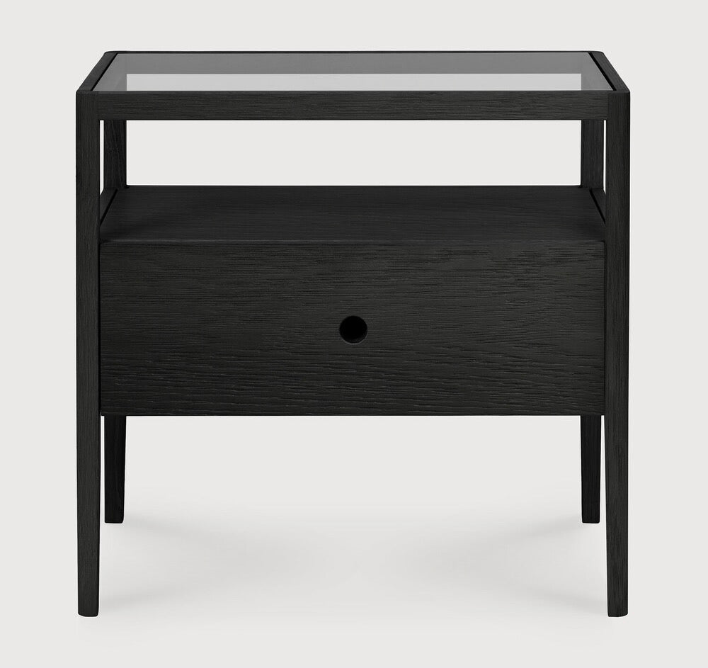 Ethnicraft Spindle Oak Black Bedside Table