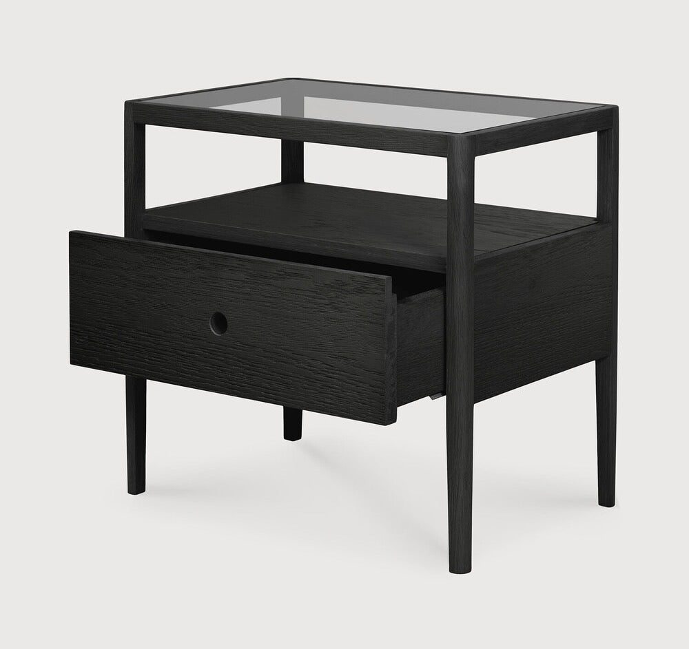 Ethnicraft Spindle Oak Black Bedside Table