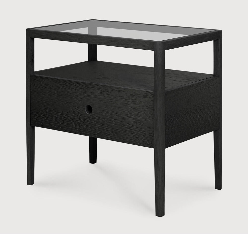 Ethnicraft Spindle Oak Black Bedside Table