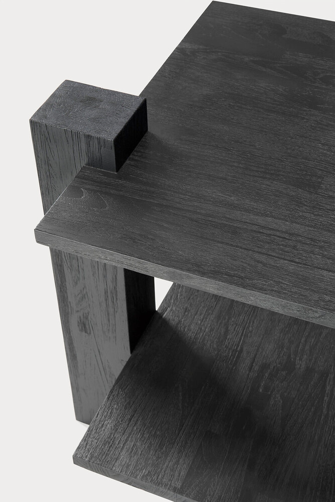 Ethnicraft Teak Abstract Black Side Table