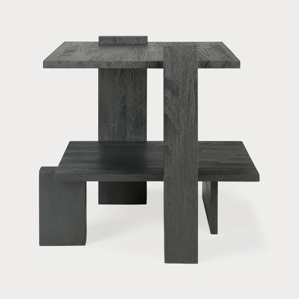 Ethnicraft Teak Abstract Black Side Table