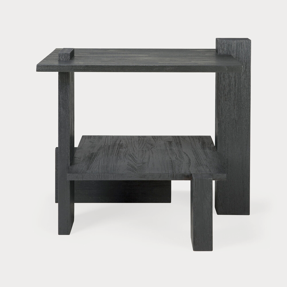 Ethnicraft Teak Abstract Black Side Table