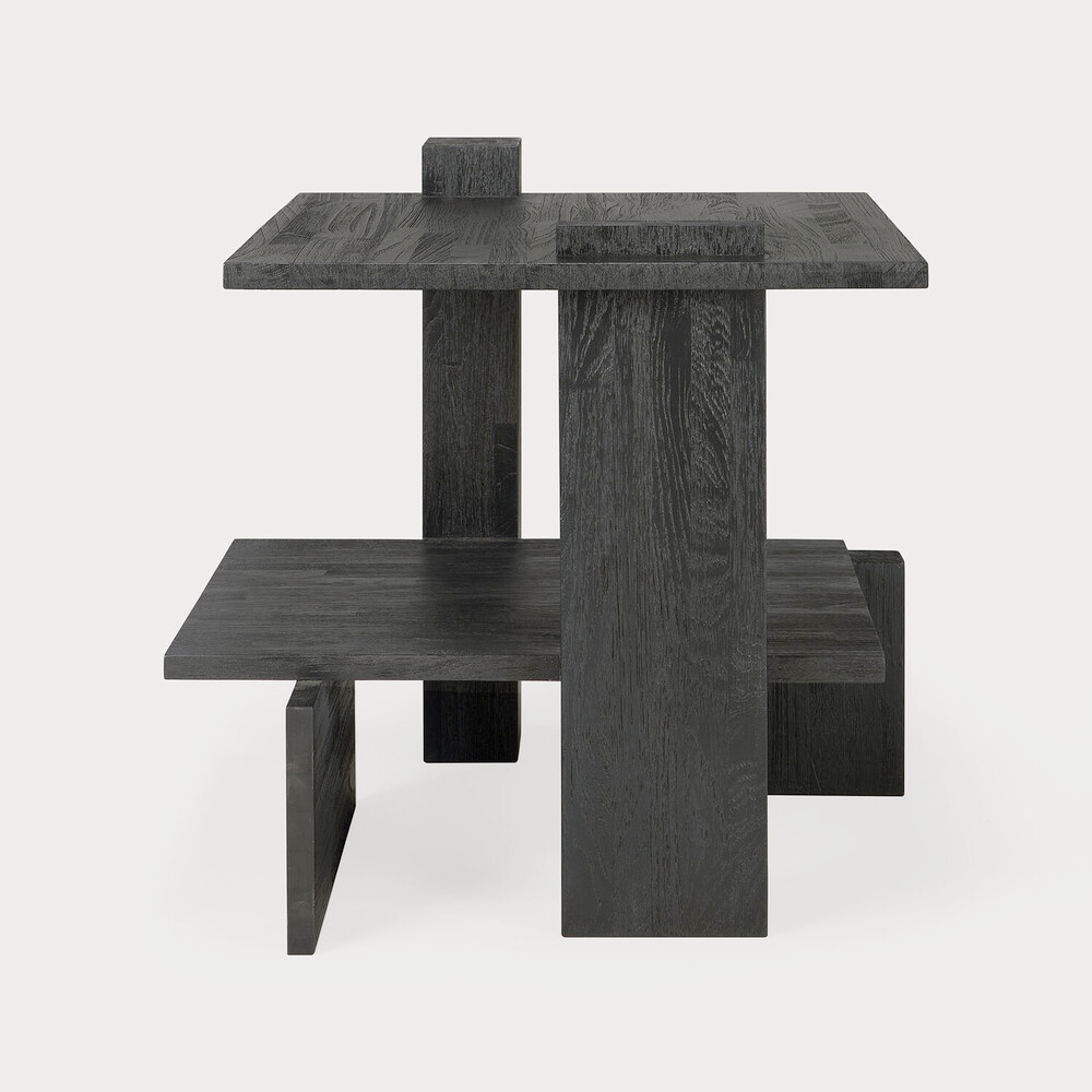 Ethnicraft Teak Abstract Black Side Table