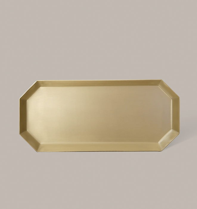 Black Blaze Hexa Brass Candle Tray