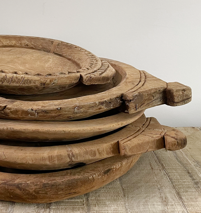 Vintage Chapati Bread Platters