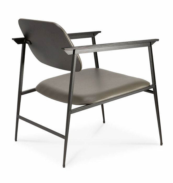 DC Lounge Chair by Ethnicraft - Olive Green Leather