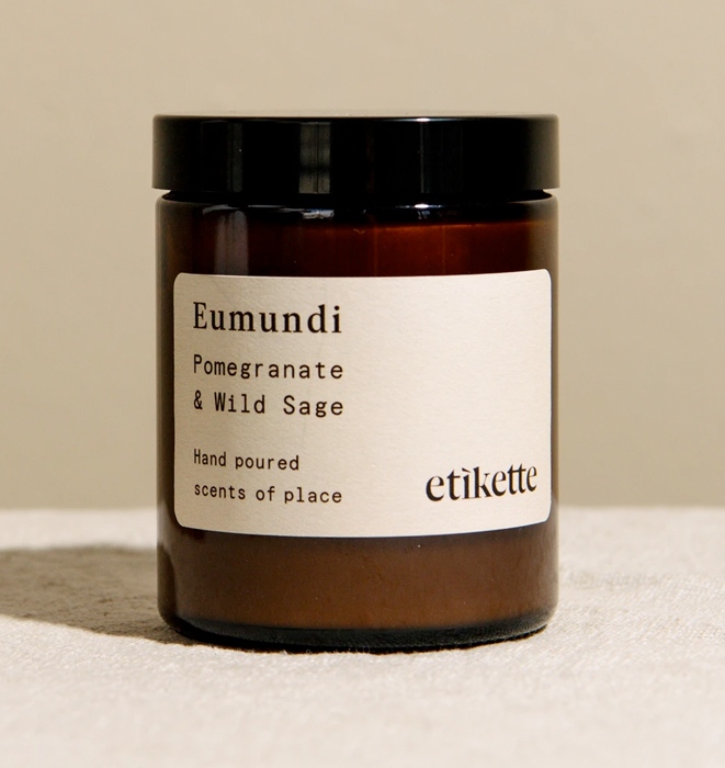 Eumundi - Pomegranate & Wild Sage Soy Candle by Etikette