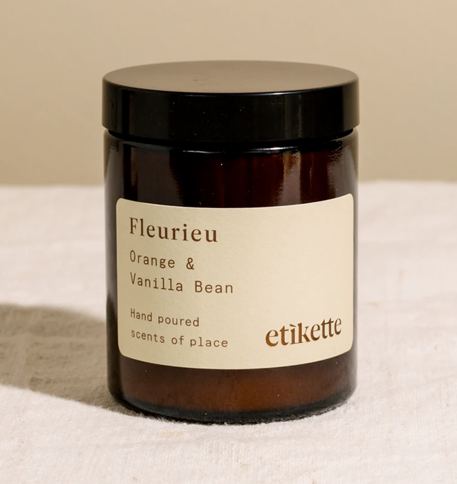 Fleurieu - Orange & Vanilla Bean Soy Candle by Etikette