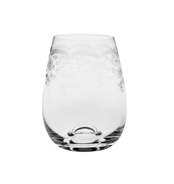 Floral Stemless Glass