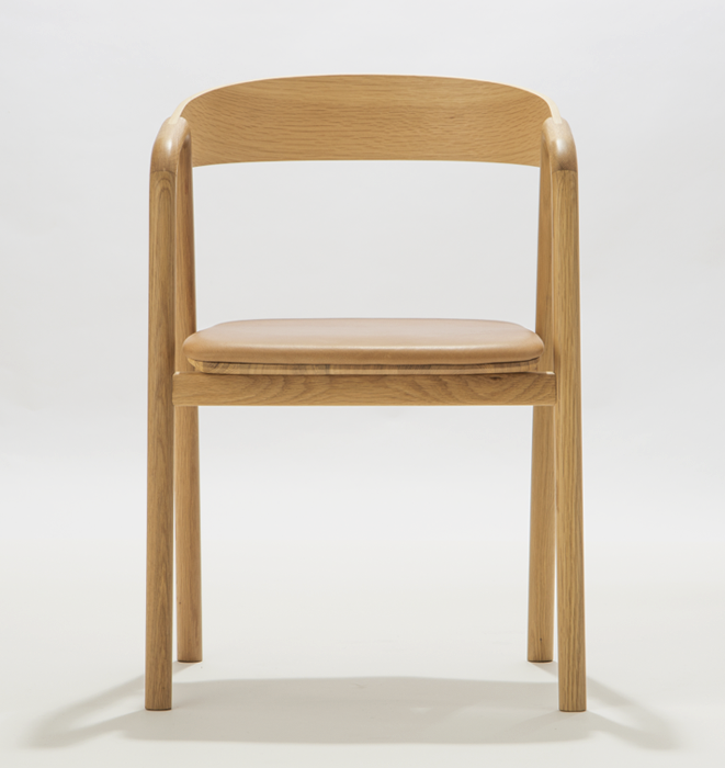 Inlay Dining Chair by TOLV - Leather Upholstery
