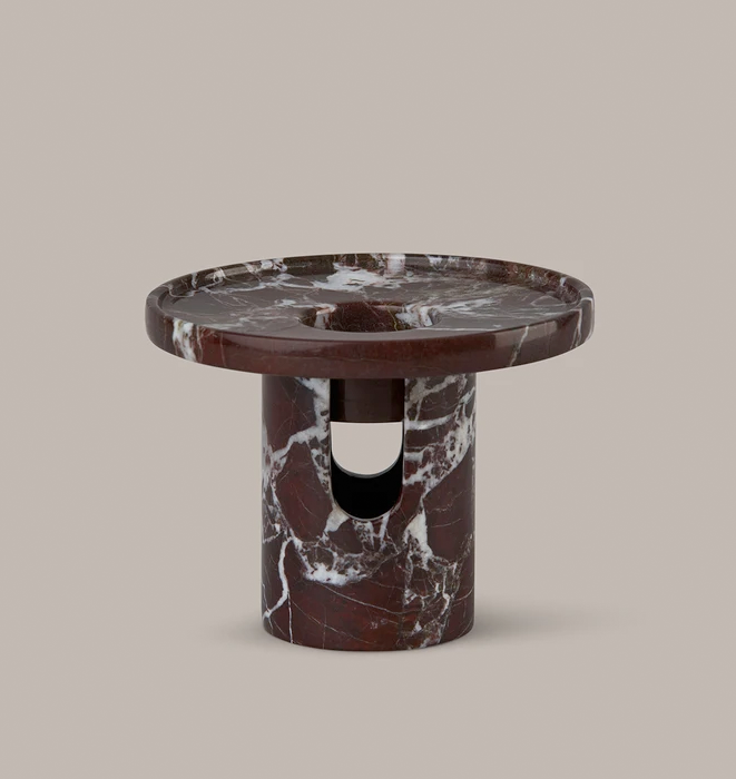 Black Blaze Lumière Oil Burner / Burgundy Marble