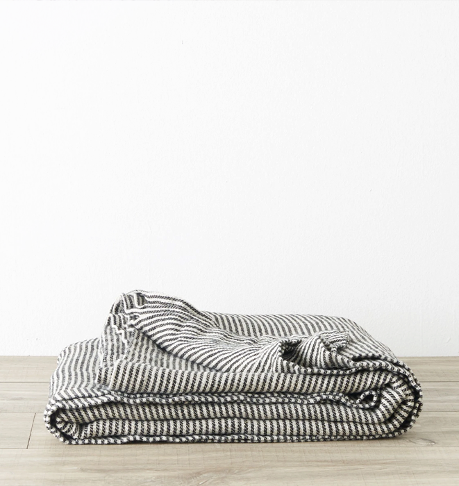 Cultiver Mira Linen Bedcover - Ellis Stripe