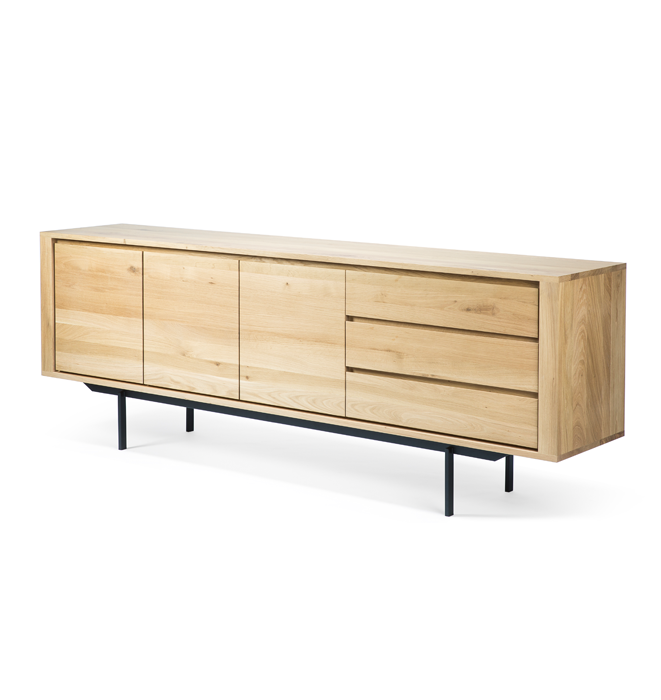 Oak Shadow Sideboard - 3 Door, 3 Drawer