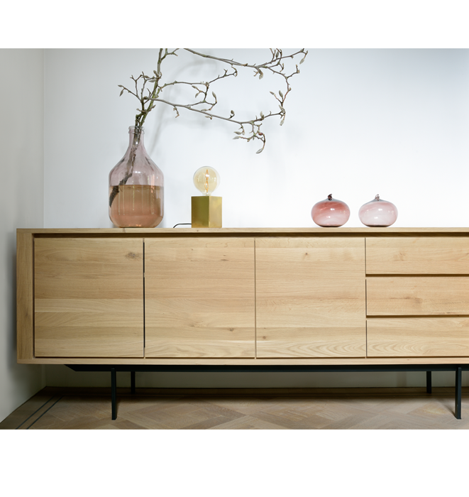 Oak Shadow Sideboard - 3 Door, 3 Drawer