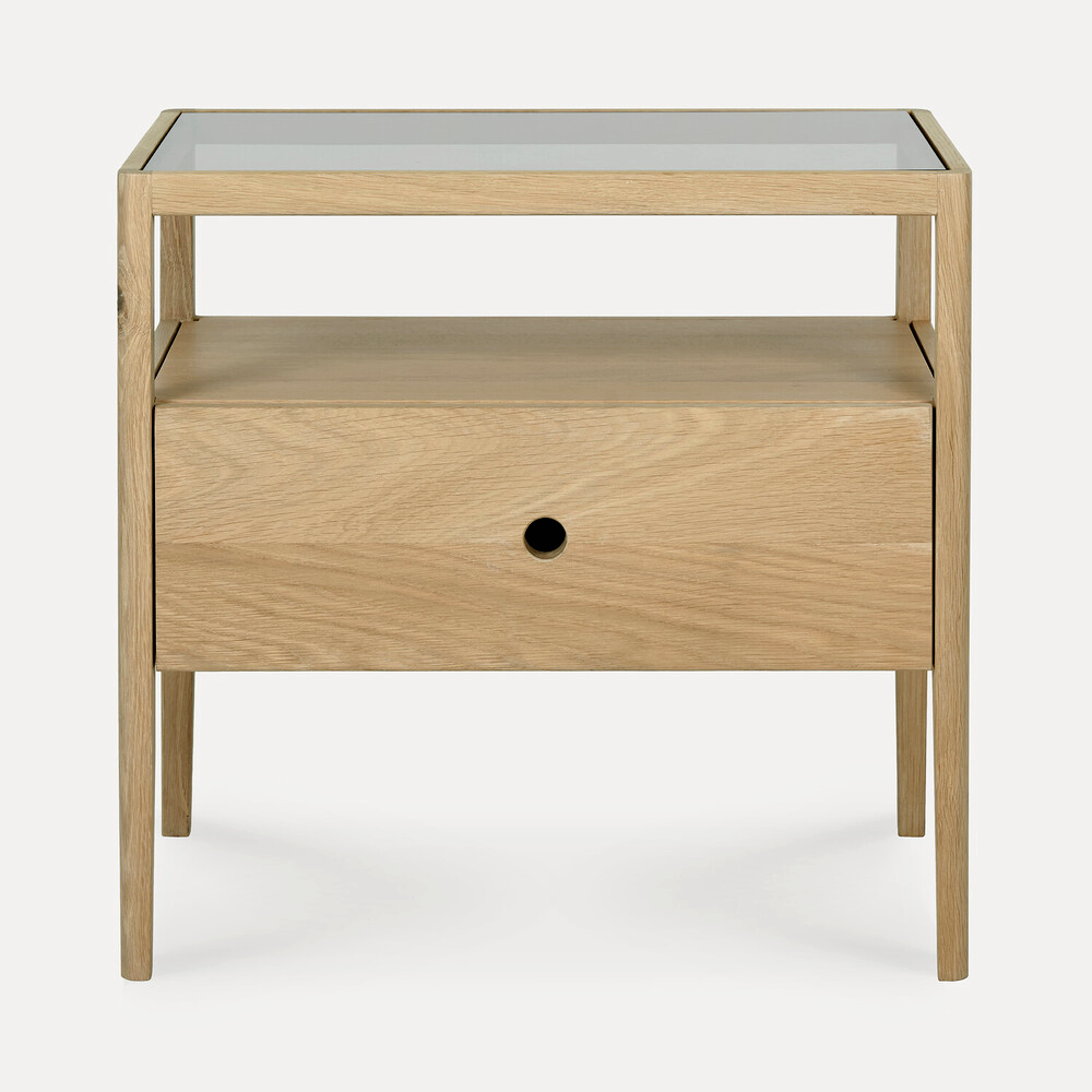 Ethnicraft Oak Spindle Bedside Table